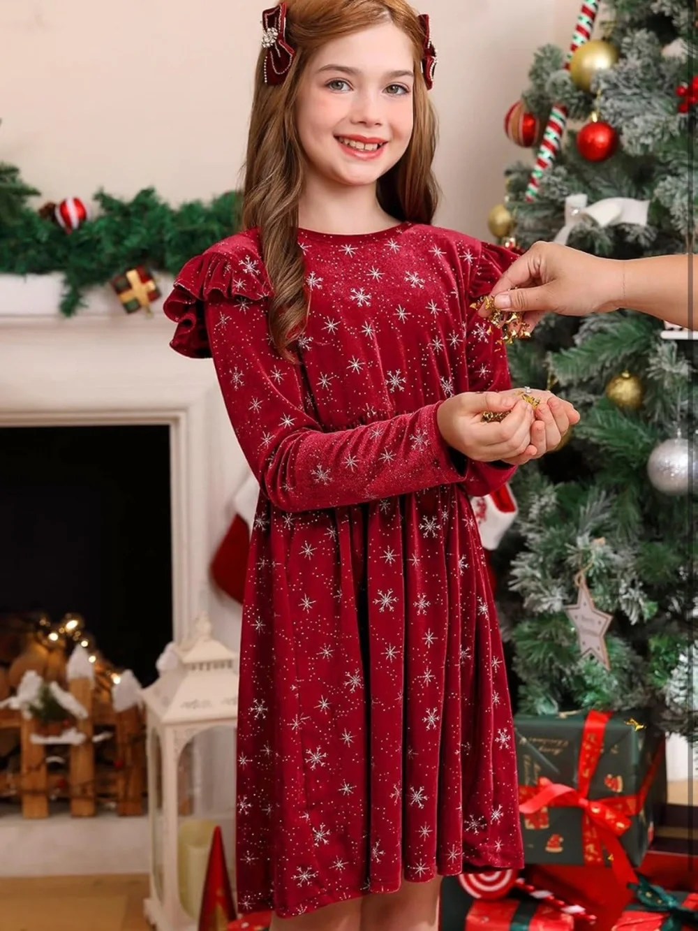 NWT‎ Velvet Snowflake Dress XL L77
